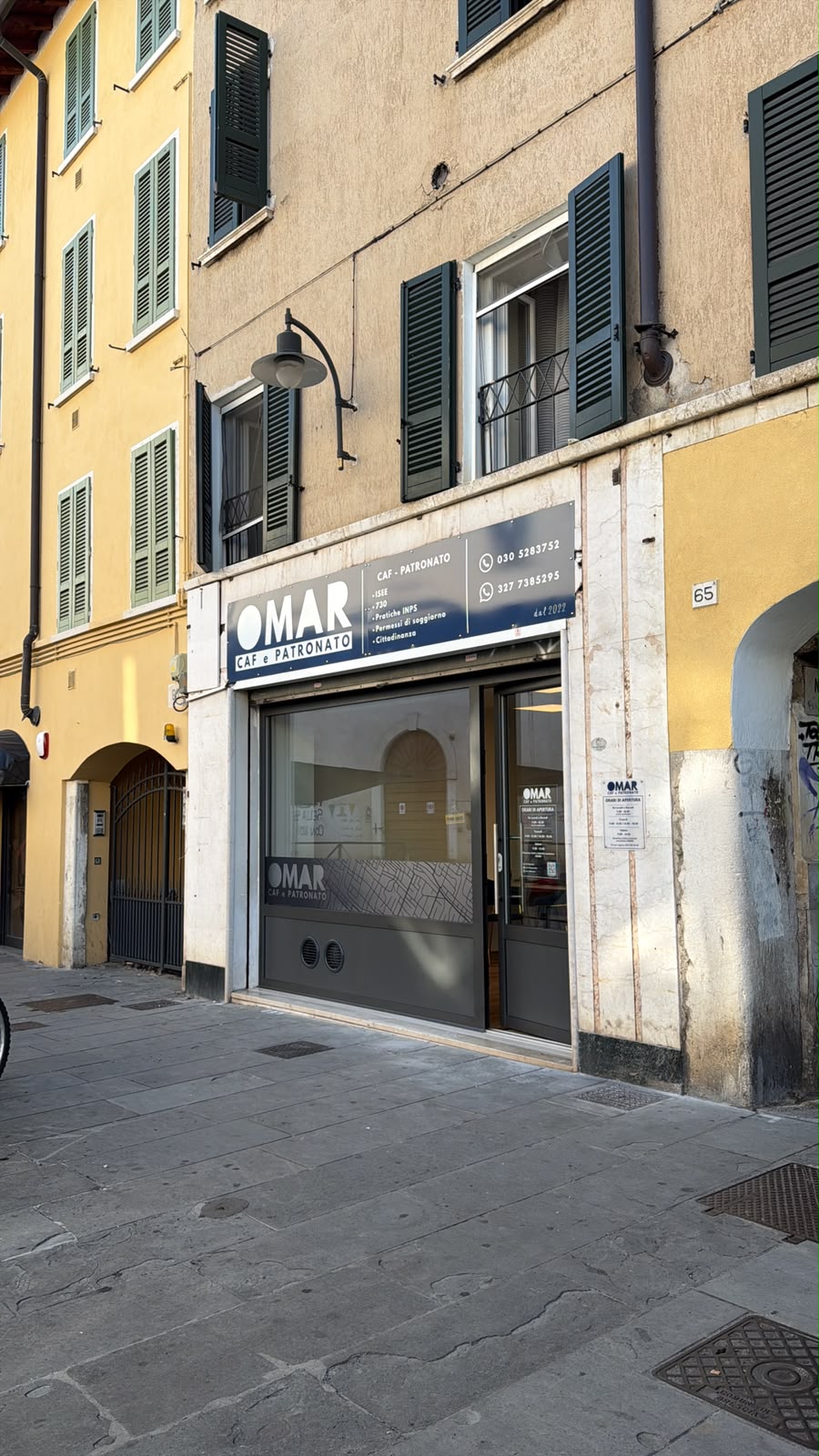 Ingresso OMAR CAF e PATRONATO a Brescia